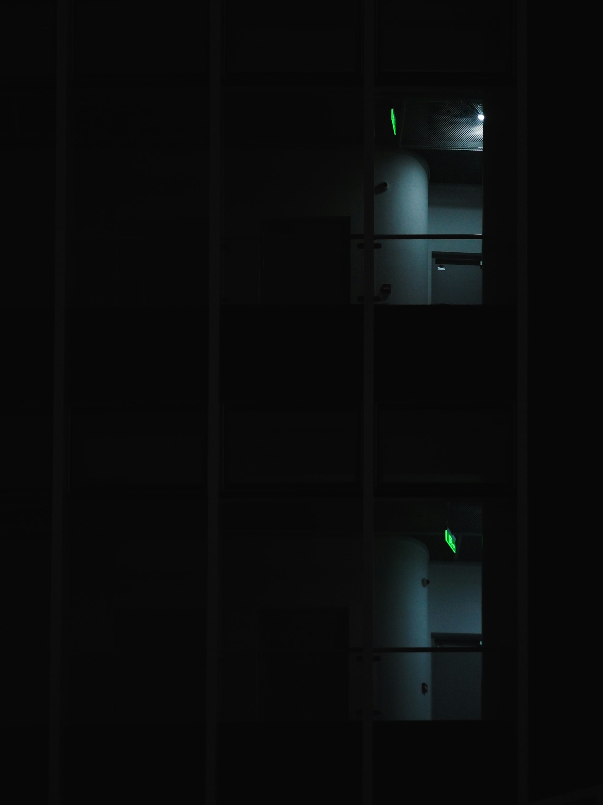 Dark Server Racks with Lights